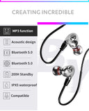 Wireless Bluetooth 5.0 Earphone With 3D Stereo Headset Neckband