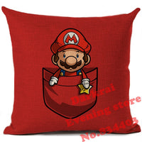 Super Mario Cushion Printed Decor Throw Pillows