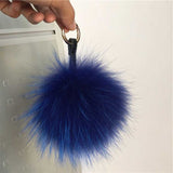 Luxury 15cm Fluffy Raccoon Fur Ball Keychain -- Real Fur!!