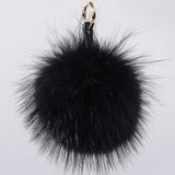 Luxury 15cm Fluffy Raccoon Fur Ball Keychain -- Real Fur!!