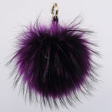 Luxury 15cm Fluffy Raccoon Fur Ball Keychain -- Real Fur!!