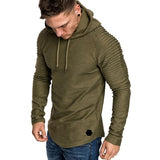 Men's Solid Color Hooded Slim Sweatshirt