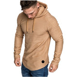 Men's Solid Color Hooded Slim Sweatshirt