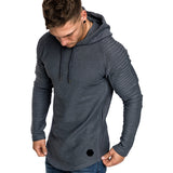 Men's Solid Color Hooded Slim Sweatshirt