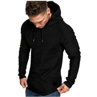 Men's Solid Color Hooded Slim Sweatshirt