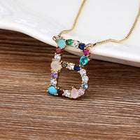 ~~ New Arrival ~~ Personalized Name Letter Necklace -  Rainbow CZ Initials